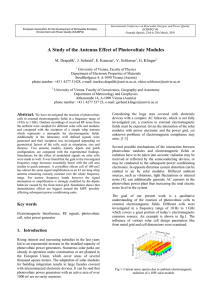 A Study of the Antenna Effect of Photovoltaic Modules