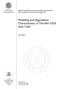 Modelling and Degradation Characteristics of Thin-film CIGS