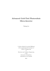 Advanced Grid-Tied Photovoltaic Micro