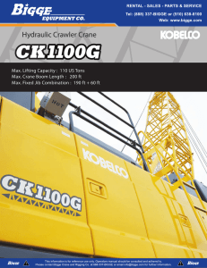 Kobelco CK1100G Crawler Crane