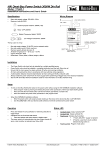 111A00-1 Omni-Bus 3000W Power Switch Din Raill Manual