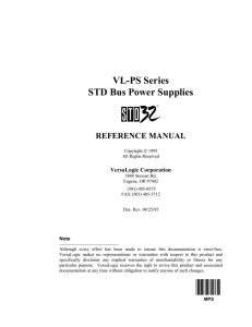 VL-PS Series STD Bus Power Supplies