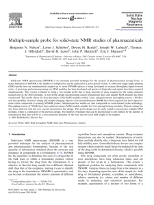 Multiple-sample probe for solid-state NMR studies of pharmaceuticals