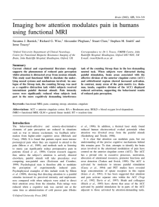 Imaging how attention modulates pain in humans using functional MRI