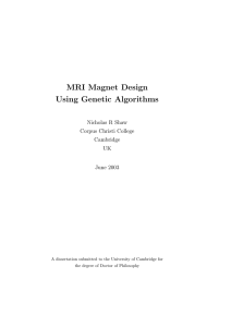 MRI Magnet Design Using Genetic Algorithm