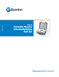 Portable Passive Intermodulation Test Set