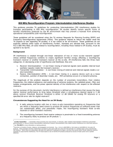 800 MHz Reconfiguration Program: Intermodulation Interference