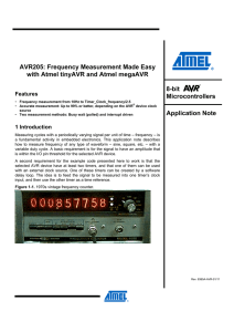 AVR205: Frequency measurement made easy with Atmel tinyAVR