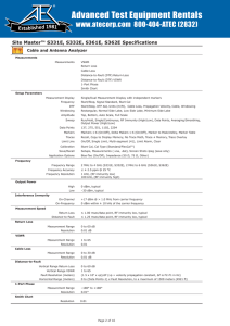 Site Master S331E S332E S361E S362E Datasheet