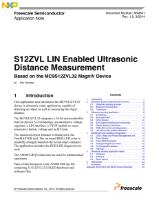 AN4841, S12ZVL LIN Enabled Ultrasonic Distance