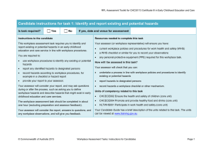 Instructions for the Candidate for CHC30113