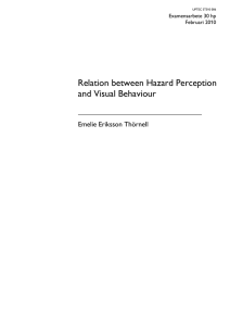 Relation between Hazard Perception and Visual Behaviour
