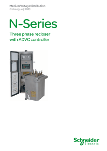 Three phase recloser with ADVC controller