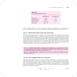 15.1.7 Improving Amplifier Voltage Gain 15.1.8 The Common