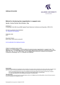 Aalborg Universitet Method for introducing bias magnetization