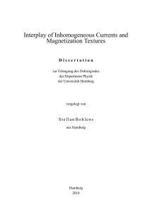 Interplay of Inhomogeneous Currents and Magnetization Textures