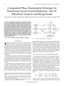 A Sequential Phase Energization Technique for Transformer Inrush