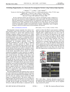 Switching Magnetization of a Nanoscale Ferromagnetic Particle