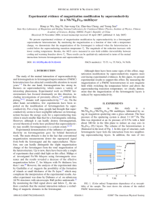 Experimental evidence of magnetization modification by