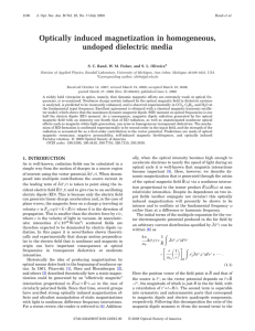 Optically induced magnetization - EECS