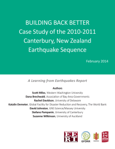 Building Back Better: Case Study of the 2010