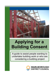 Applying for a Building Consent