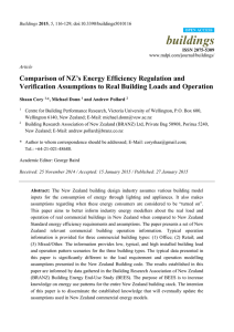 Comparison of NZ`s Energy Efficiency Regulation and Verification