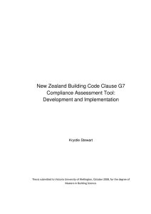 New Zealand Building Code Clause G7 Compliance Assessment