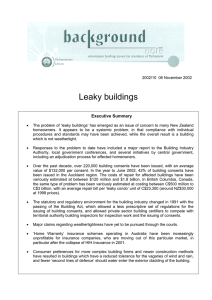 Leaky Buildings - New Zealand Parliament