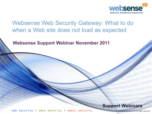 Websense Web Security Gateway: What to do when a Web site does