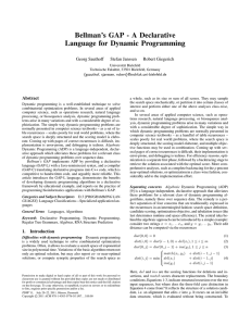 Bellman`s GAP - A Declarative Language for Dynamic Programming