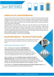 Lithium-Ion Vs Lead Acid Batteries Ecoult Ultra Battery – the best of