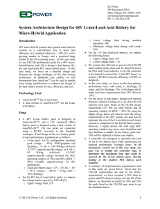 System Architecture Design for 48V Li-ion/Lead-Acid