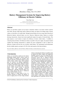 EVS25 Battery Management Systems for Improving Battery - EVS-24
