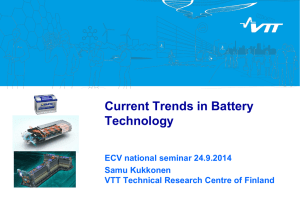 Current Trends in Battery Technology