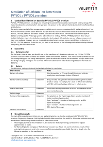 Simulation if Lithium Ion Batteries in PV*SOL advanced 6.0
