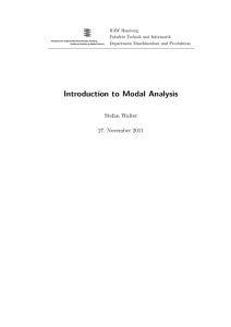 Introduction to Modal Analysis