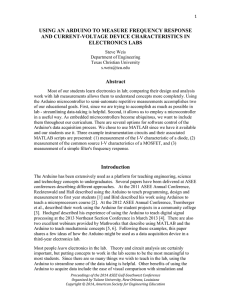 USING AN ARDUINO TO MEASURE FREQUENCY RESPONSE