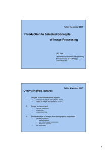Introduction to Selected Concepts of Image Processing