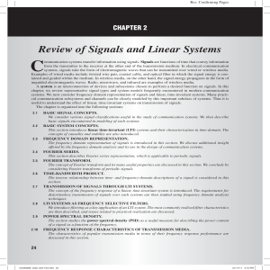 Review of Signals and Linear Systems