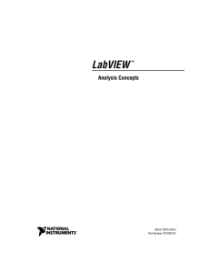 Archived: LabVIEW Analysis Concepts