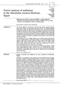Factor analysis of sediments in the Alexandria western Harbour, Egypt