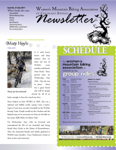 Schedule - Women`s Mountain Biking Association of Colorado Springs