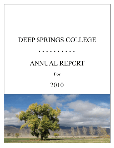 2010 - Deep Springs College