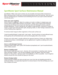 SportMaster Sport Surfaces Maintenance Manual