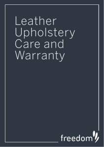 Leather Upholstery Care and Warranty