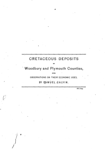 Cretaceous Deposits of Woodbury and Plymouth Counties, with