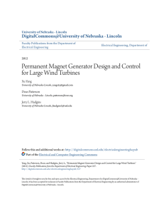 Permanent Magnet Generator Design and Control for Large Wind