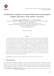 Performance analysis of wind turbine