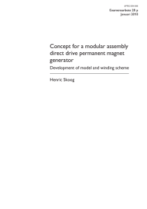 Concept for a modular assembly direct drive permanent magnet